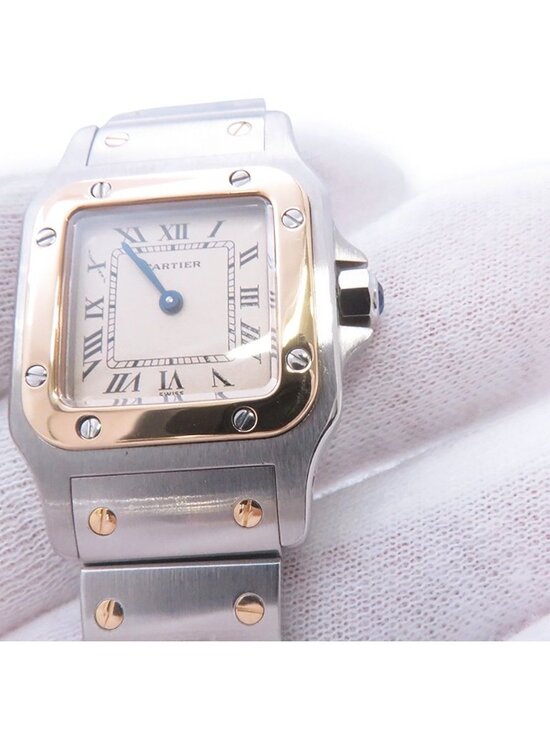 Cartier Santos Galbe SM Watch White Dial Quartz Cartier Santos Galbee SM Watch Ivory Quartz main image 3